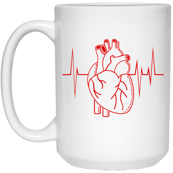 EKG Red Heart: Plain