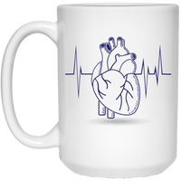 EKG Heart Blue: Plain